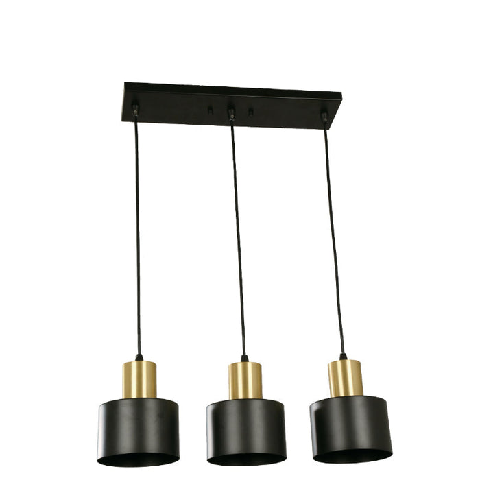 LAMP. COLGANTE NEGRO 3L E27 60W