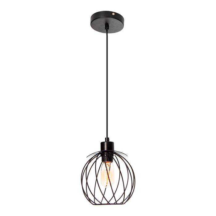 Lámpara Colgante Modern Luxe Negro E27 40w 1 Luz