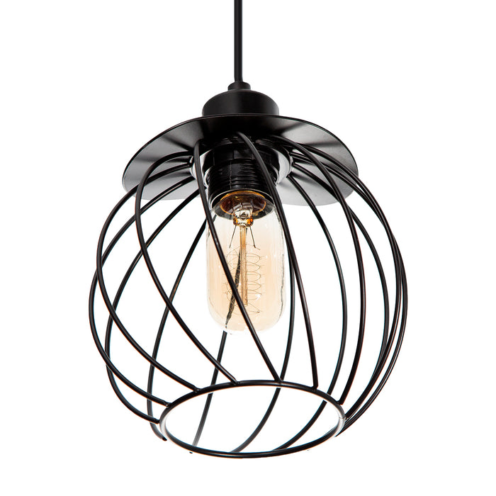 Lámpara Colgante Modern Luxe Negro E27 40w 1 Luz