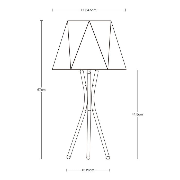 Lámpara de Mesa  Negro Mate Estilo Moderno  E27  40W 1 Luz