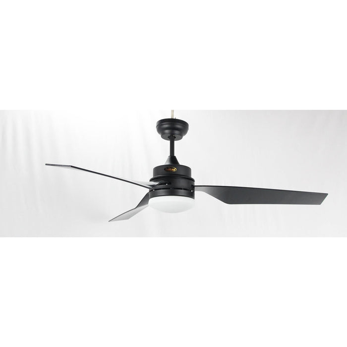 Ventilador Led De Techo 52" Negro 24W 6000/4000/3000K Con Control Remoto (Dc Motor)