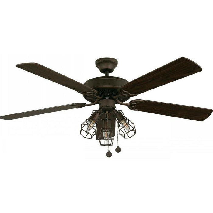 Ventilador De Techo 52" Bronce 3L E27 40W