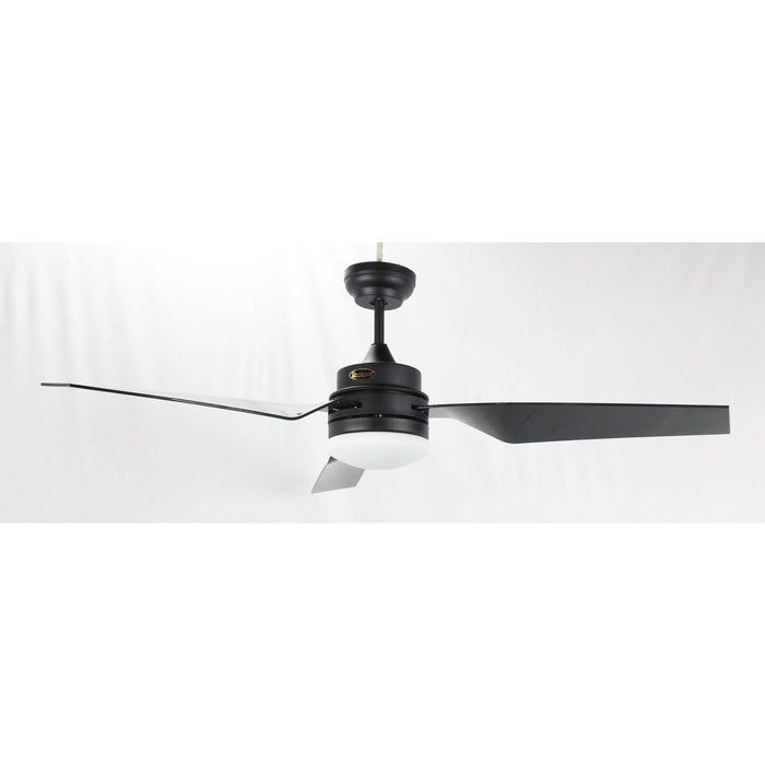 Ventilador Led De Techo 52" Negro 24W 6000/4000/3000K Con Control Remoto (Dc Motor)