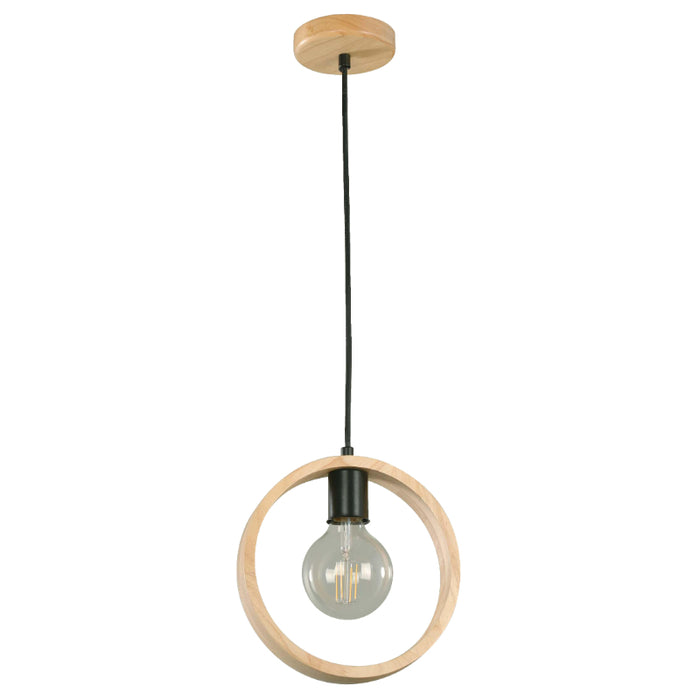 LAMP. TECHO MADERA 1L E27 60W