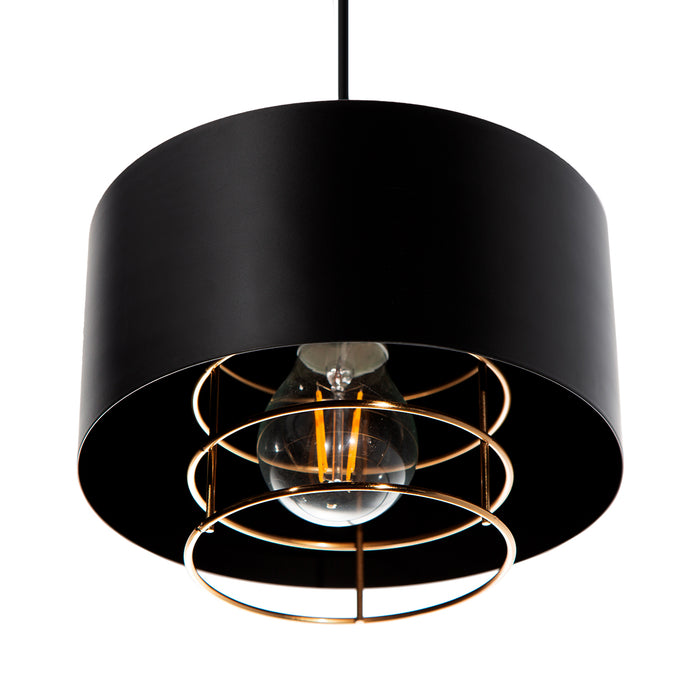 Lámpara Colgante Dark Decor Negro E27 40w 3 Luces