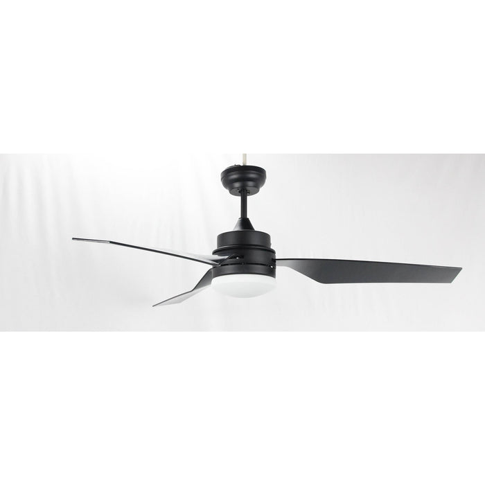 Ventilador Led De Techo 52" Negro 24W 6000/4000/3000K Con Control Remoto (Dc Motor)